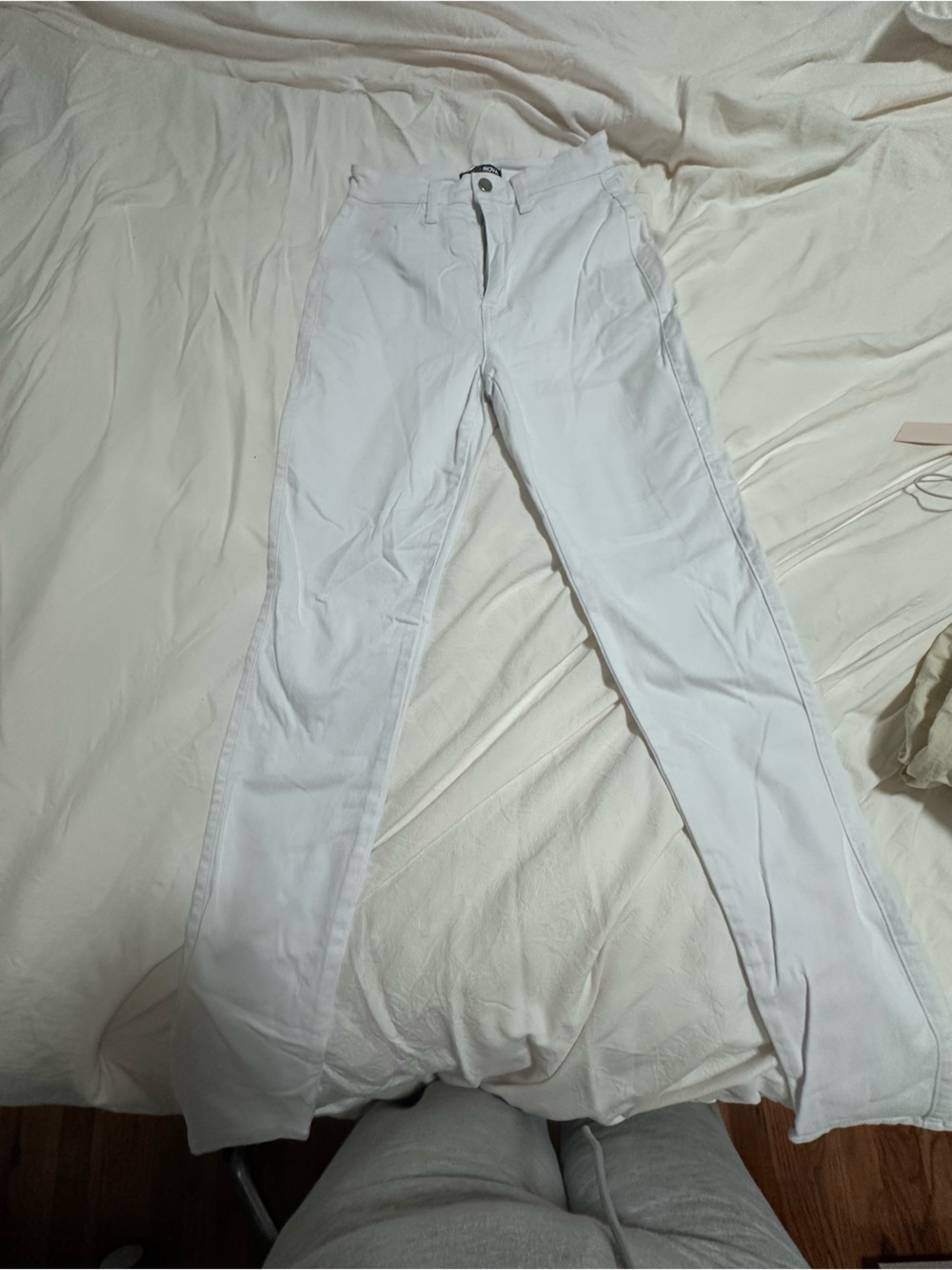 Fashion Nova Men's White Chinos